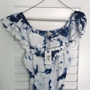 Seaspice Blue and White Tie Dye Romper